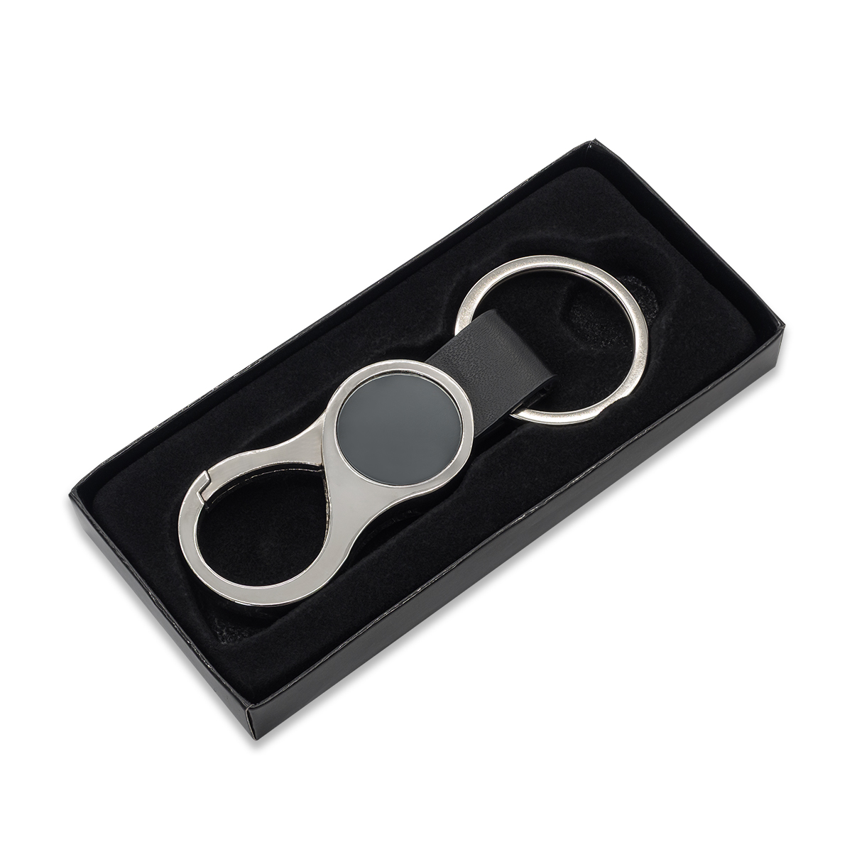 R73318.02 - Brelok z  karabińczykiem Lenard , czarny 